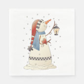 かわいい冬の角灯 スタンダードランチョンナプキン (正面)