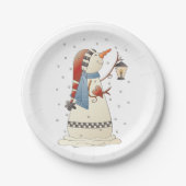 かわいい冬の角灯 ペーパープレート (正面)