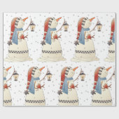 かわいい冬の角灯 ラッピングペーパー (フラット)