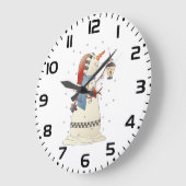 かわいい冬の角灯 ラージ壁時計 (傾斜)