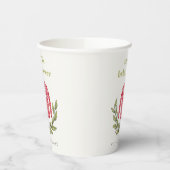 かわいい冬の赤い緑の醜いセーター赤ちゃんシャワー 紙コップ (左)