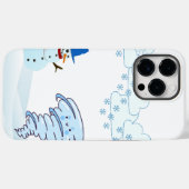 かわいい冬の雪だるまと風 Case-Mate iPhoneケース (裏面 (横))
