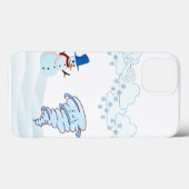 かわいい冬の雪だるまと風 Case-Mate iPhoneケース (裏面 (横))