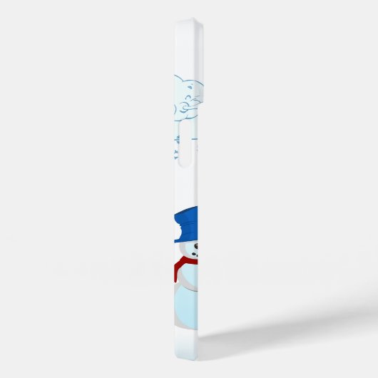 かわいい冬の雪だるまと風 Case-Mate iPhoneケース (裏面 / 右)