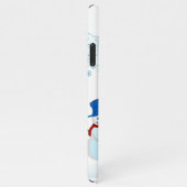 かわいい冬の雪だるまと風 iPhoneケース (右側)