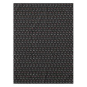 かわいい冬の雪だるまパターンブラック テーブルクロス (正面)