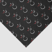 かわいい冬の雪だるまパターンブラック 薄葉紙 (詳細)