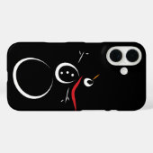 かわいい冬の雪だるまブラック Case-Mate iPhoneケース (裏面 (横))
