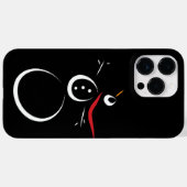 かわいい冬の雪だるまブラック Case-Mate iPhoneケース (裏面 (横))