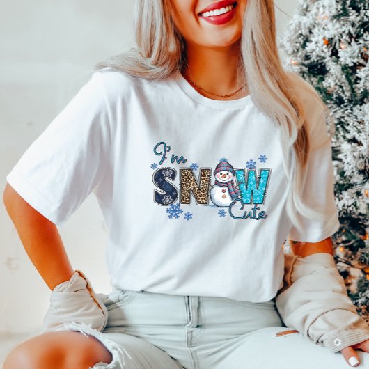 かわいい冬の雪だるまTシャツ Tシャツ