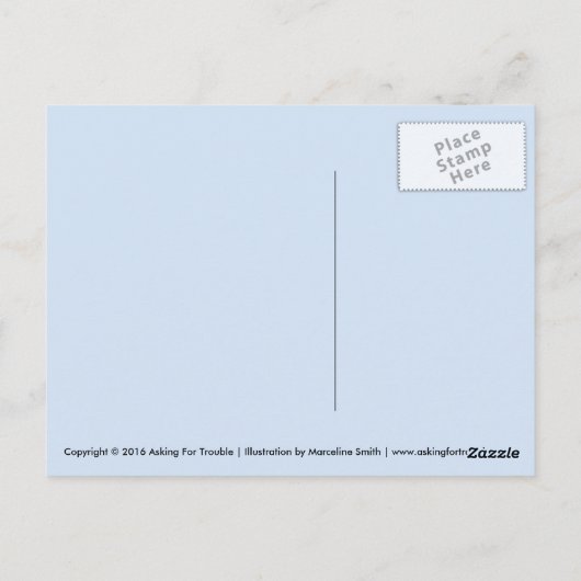 かわいい冬の雪の結晶 ポストカード (裏面)