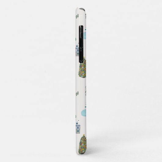 かわいい冬の風景住宅スケートで滑る人 Case-Mate iPhoneケース (裏面/左)