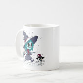 かわいい冬の魔女 コーヒーマグカップ (正面左)