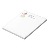 かわいい冬の鳥と雪だるまクリスマス《鳥》アメリカゴガラ ノートパッド (回転)