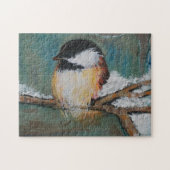 かわいい冬の《鳥》アメリカゴガラアート ジグソーパズル (横)