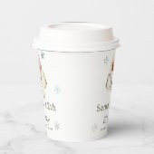 かわいい冬ペンギン誕生日パーティー 紙コップ (左)