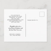 かわいい冬ロビンラストグレーホリデームービングアナウンクス 案内ポストカード (裏面)