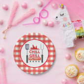 かわいい冷やしとグリルパーティーbbq ペーパープレート (パーティー)