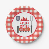 かわいい冷やしとグリルパーティーbbq ペーパープレート (正面)