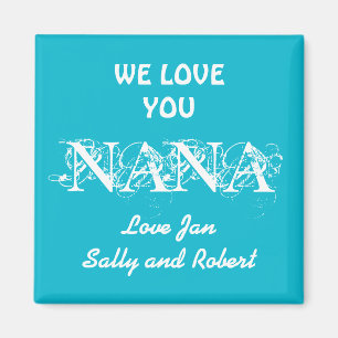 かわいい冷蔵庫用マグネットWE LAVE YOU NANA KIDS Names マグネット