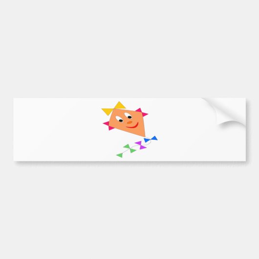 かわいい凧 バンパーステッカー (正面)