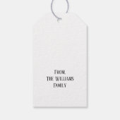 かわいい出生クリスマス ギフトタグ (裏面)