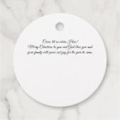 かわいい出生クリスマス フェイバータグ (裏面)