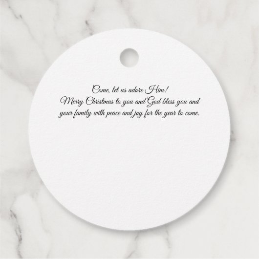 かわいい出生クリスマス フェイバータグ (裏面)