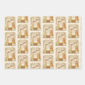 かわいい出生クリスマス ラッピングペーパーシート (正面)