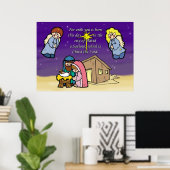 かわいい出生シーンのクリスマスポスター ポスター (ホームオフィス)