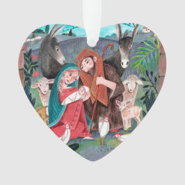 かわいい出生宗教的なクリスマスイラストレーション オーナメント