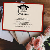 かわいい切手の卒業生 箔招待状