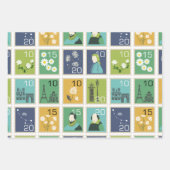 かわいい切手ラッピング紙 ラッピングペーパーシート (正面3)