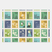 かわいい切手ラッピング紙 ラッピングペーパーシート (正面2)