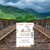 かわいい列車の誕生日招待状2歳の誕生日 招待状