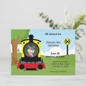 かわいい列車の誕生日 招待状 (スタンド正面)