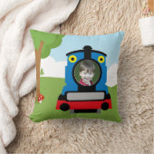 かわいい列車 クッション (ブランケット)