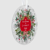 かわいい初めてのクリスマスの祖父母の思い出の品 オーナメント (正面)