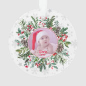 かわいい初めてのクリスマスの祖父母の思い出の品 オーナメント (裏面)
