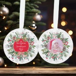 かわいい初めてのクリスマスの祖父母の思い出の品 オーナメント