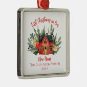 かわいい初めてのクリスマスニューホームメタルオーナメント メタルオーナメント (右)