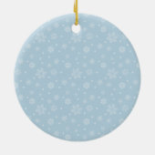 かわいい初めてのクリスマス雪だるま セラミックオーナメント (裏面)