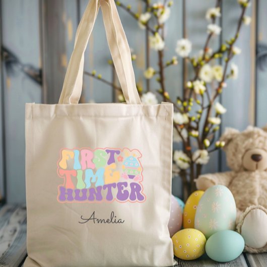 かわいい初めてのハンターイースターエッグ狩りトートバッグ トートバッグ