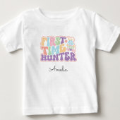 かわいい初めてのハンターイースターエッグ狩り ベビーTシャツ