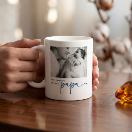かわいい初めての父の日、パパのフォトコラージュ コーヒーマグカップ
