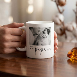 かわいい初めての父の日、パパのフォトコラージュ コーヒーマグカップ