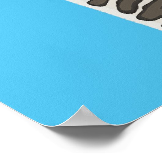 かわいい初期のベビーゼブラマンガサファリ動物 ポスター