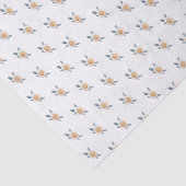 かわいい初期の水彩花模様 薄葉紙 (詳細)