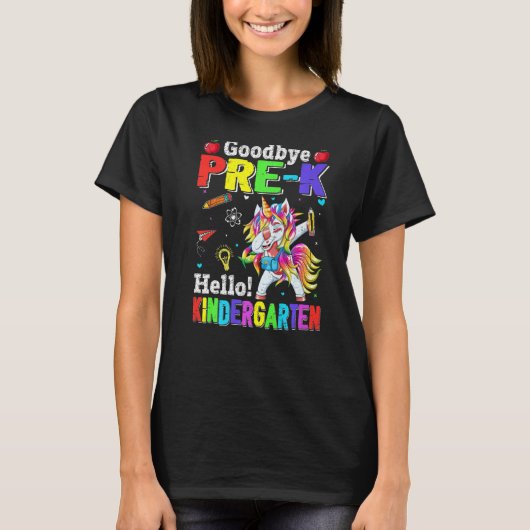 かわいい別れKプレKハロー幼稚園Dabbing Unic Tシャツ (正面)