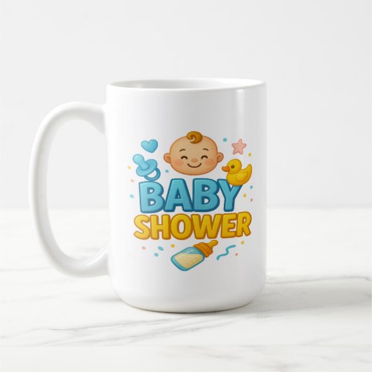 かわいい到着 – Baby Shower Essentials コーヒーマグカップ (左)